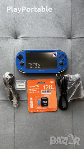 Modded PS Vita PCH-1100 Sapphire Blue 128GB 150+ games