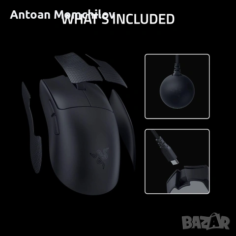 Геймърска мишка Razer Viper V4 Pro Black 8K, снимка 6 - Клавиатури и мишки - 55266409