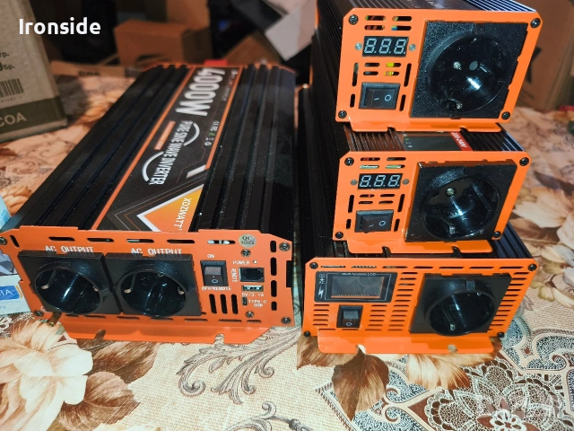 Инвертор на напрежение 12v-220v чиста, снимка 3 - Друга електроника - 54889793