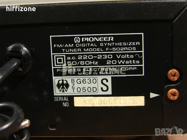 Тунер Pioneer f-502rds /1, снимка 9 - Ресийвъри, усилватели, смесителни пултове - 54954700