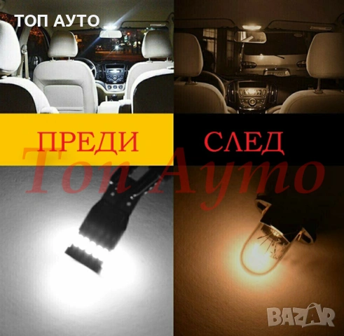 LED крушки T10 / W5W CANBUS Канбус Без Грешки Супер Ярки 12V, снимка 13 - Аксесоари и консумативи - 53985474