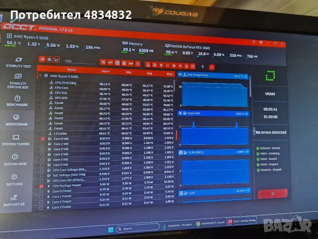 Gigabyte GeForce RTX 3060 Gaming OC 12GB , снимка 6 - Видеокарти - 55599281