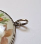 1938 г. MEISSEN - Немски порцелан Дамски медальон със сребърен обков сребро бижу жена украшение , снимка 7