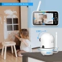 Чисто нов бебефон HelloBaby HB6550 Pro – 5" дисплей и въртяща се камера (Без WiFi) , снимка 7