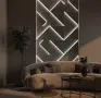 Светещи 3D панели за стена модел 0042 – гипсов релеф с LED осветление, снимка 1