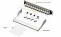 iwillink 12-портов RJ45 Patch Panel Cat7 STP – Екраниран, за стенен или Rack монтаж, снимка 4