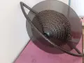 Класическа висяща таванна  лампа от ковано желязо с антично покритие и извити метални рамене  , снимка 5