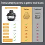 AIRMSEN Portable Glass Air Fryer 4.5L + 1.2L Нов Стъклен Еърфрайър 1500W Без PFAS, снимка 8