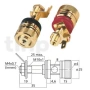 MONACOR BP-520G Pair of high-end speaker pole terminals, снимка 3