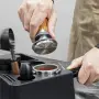 Калибриран тампер 53.3 мм с пружинен механизъм 30 lbs, дървена дръжка, неръждаема стомана, снимка 4