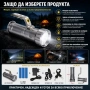 Професионален мощен акумулаторен ръчен прожектор LED фенер 3 батерии 18650 за лов риболов къмпинг, снимка 7