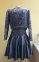 Винтидж Комплект Рокля + Болеро Сако - 80s Party Style - S/M, снимка 2