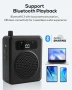 Преносим гласов усилвател с 2 безжични микрофона – Bluetooth колонка за учители, презентации и карао, снимка 6