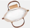 НОВА Longchamp Le Pliage – с етикети, млечно бежова, М, дълги дръжки, снимка 10