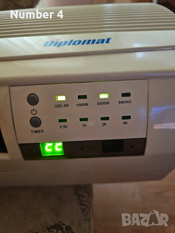 Вентилаторна печка DIPLOMAT, снимка 5 - Отоплителни печки - 54134756