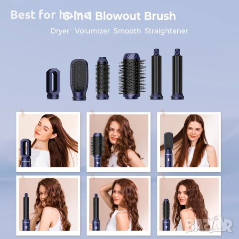 Atopskins Air Styler 6-в-1 стилизатор за коса с кръгла четка 1, снимка 2 - Друга електроника - 54209368