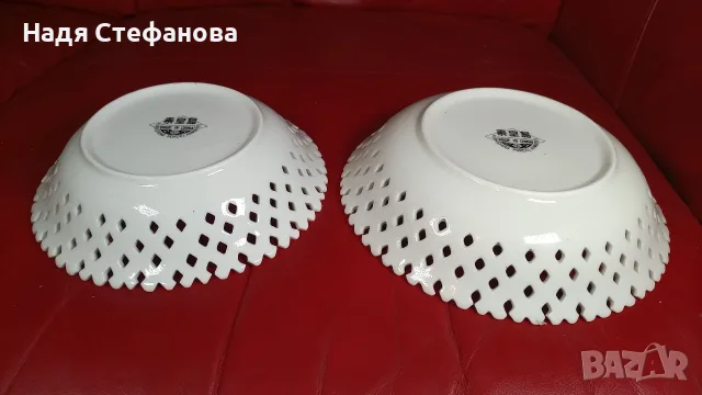 Китайски чинии за мезета, рязан порцелан 4 бр по два размера, два вида, снимка 9 - Чинии - 55442308