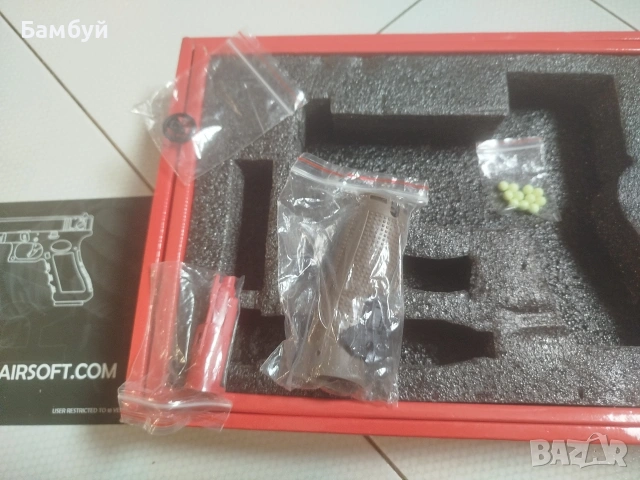 Airsoft Glock 18 (Raven) CARBINE SET + 3 пълнителя – Full Auto, снимка 12 - Въздушно оръжие - 53991577