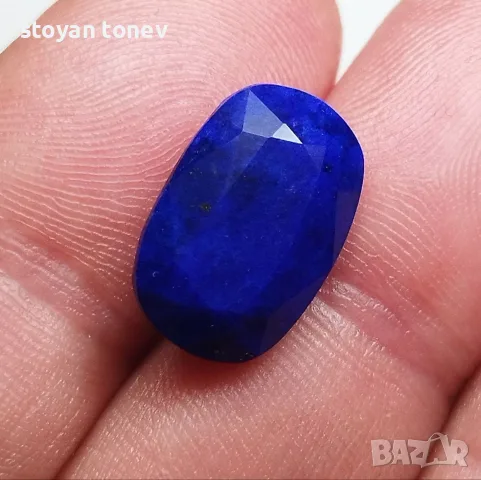 🌌 УНИКАТ: Фасетиран Кралски Лапис Лазули от Бадахшан 9.20 карата със Златно Пиритно „Сърце“ 🌌, снимка 13 - Други - 55336784