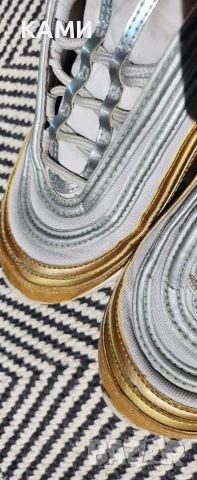 NIKE Air Max 97 silver gold , номер 39, снимка 7 - Маратонки - 54873480