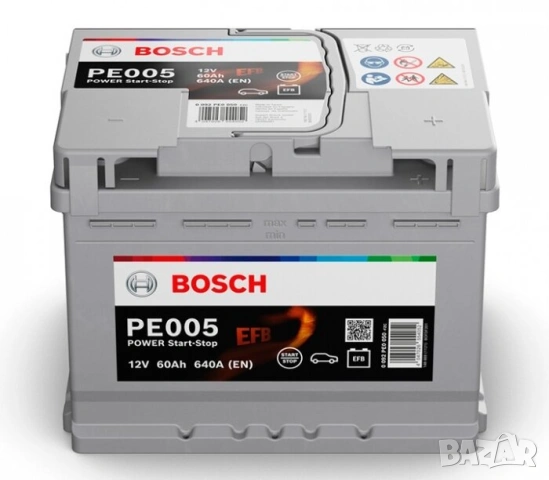 Нов акумулатор BOSCH PE005 POWER Start-Stop EFB 60Ah 640A 205.36 лв. / 105 €