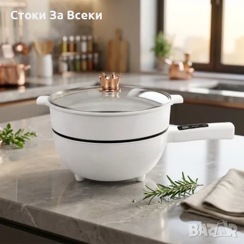 Мултифункционален електрически тиган 4L с капак
