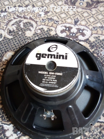 Говорители 15 инча-GEMINI-GW1560, снимка 4 - Тонколони - 54801057