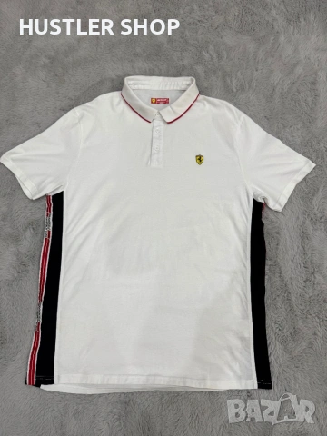 Мъжка тениска с яка FERRARI. Размер XL/2XL