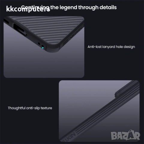 NILLKIN Camshield Pro Калъф за Samsung Galaxy A37 5G - PC+TPU, Плъзгащо капаче, Прозрачно-черен, снимка 4 - Калъфи, кейсове - 54053776