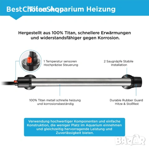 Потопяем нагревател за аквариум 300W LED дигитален контролер Регулируем 0–40°C – MX-9016 300W, снимка 8 - Оборудване за аквариуми - 54176203