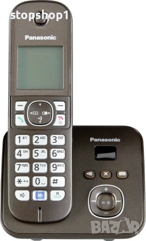Panasonic KX-TG6821 Безжичен Телефон Кафяв, снимка 2 - Стационарни телефони и факсове - 55176060