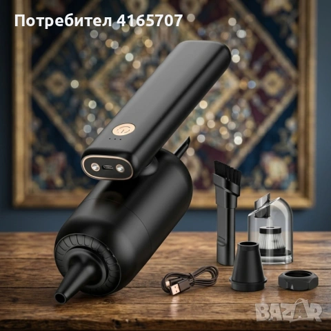 Безжична ръчна прахосмукачка 2в1 с функция за издухване, LED светлина и USB-C зареждане, снимка 6 - Прахосмукачки - 55266555