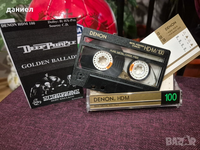 Качествена аудио касета DENON HD-M/100 - TYPE IV - метална лента - Deep Purple & Scorpions, снимка 2 - Аудио касети - 55232022