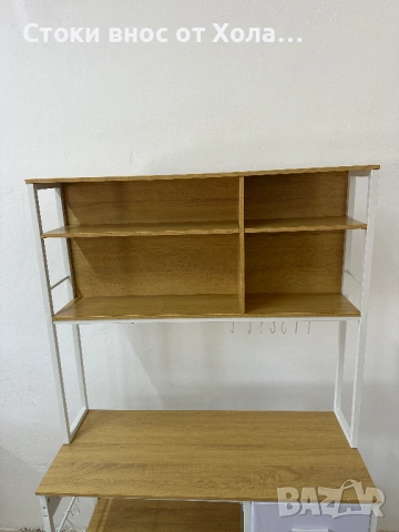 Кухненски стоящ рафт с контакти, 40 x 100 x 180.4 см, етажерка за печене / микровълнова, регулируеми, снимка 6 - Етажерки - 54802341