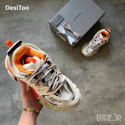 Balenciaga Track – White & Orange , снимка 6 - Маратонки - 54305962