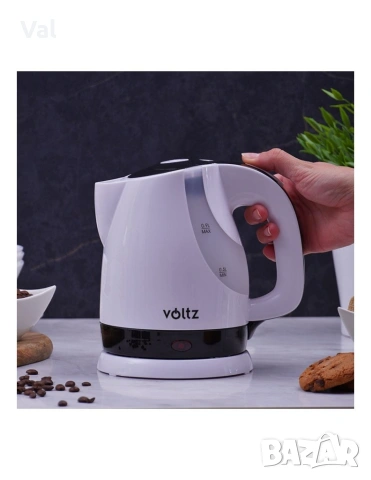 Електрическа кана Voltz Premium, 1300W, 0.9л., бяло/черно, бяло/червено, 2 ГОДИНИ ГАРАНЦИЯ, снимка 8 - Кани - 54922757