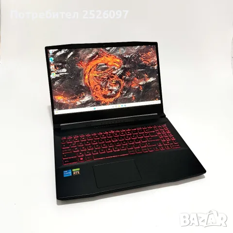 MSI Katana GF66/144Hz/i5-11400H/RTX 3060 6GB/16GB/512GB, снимка 2 - Лаптопи за игри - 55348084