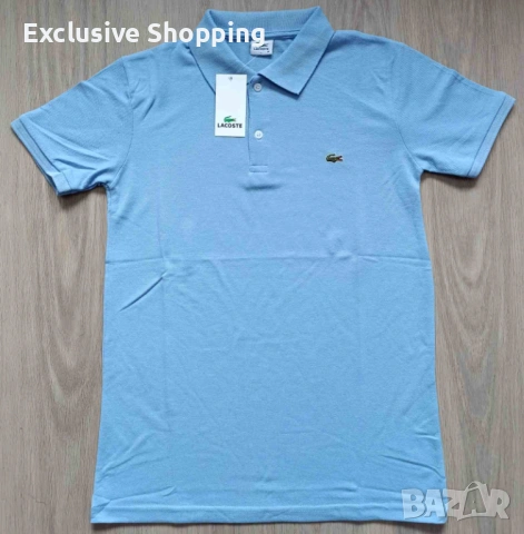 Мъжки тениски с яка Lacoste, снимка 2 - Тениски - 54799508