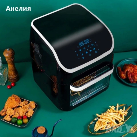 Stella power air fryer oven 12L – Дигитален еър фрайер и фурна 1800W с Touch Screen и грил, снимка 3 - Други - 54620512