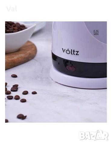 Електрическа кана Voltz Premium, 1300W, 0.9л., бяло/черно, бяло/червено, 2 ГОДИНИ ГАРАНЦИЯ, снимка 9 - Кани - 54922757
