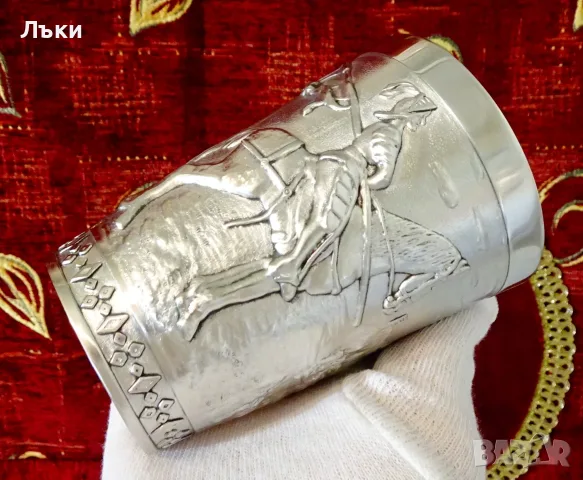 Калаена чаша,халба Рицар,Замък,хералдика, снимка 11 - Антикварни и старинни предмети - 55448659