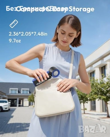 Нов Преносим ръчен вентилатор 6000mAh турбо охлаждане LED светлина, снимка 5 - Други стоки за дома - 53970158