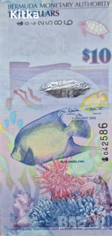 10 Долара Бермуди -2009 г Хибрид-ДОСТА РЯДКА-UNC