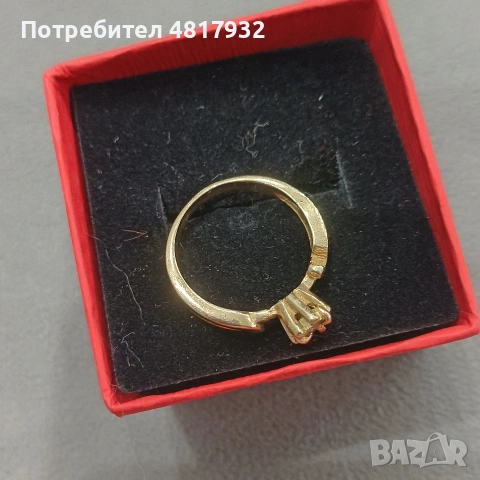 Златен пръстен, диамант., снимка 6 - Пръстени - 54615622