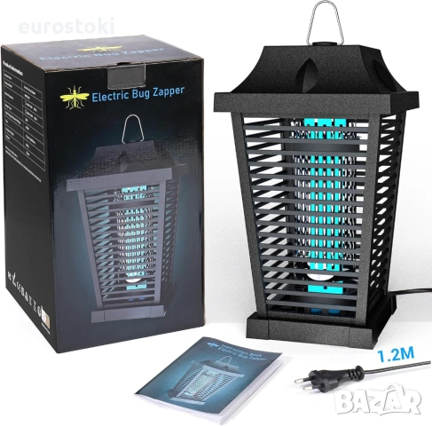 Electric Bug Zapper UV лампа против насекоми 20 W и 4500V, технологии за безопасност, светлина 