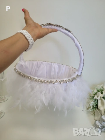 Изработка на сватбени аксесоари(книга,кутия за пари , кошница , букет , снимка 8 - Сватбени аксесоари - 54109704