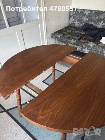 Разтегателна маса за хранене и столове , снимка 2 - Маси - 54008943