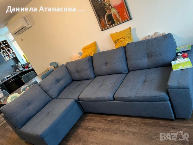 Ъглов диван Дорис с лежанка, снимка 4 - Дивани и мека мебел - 54789462