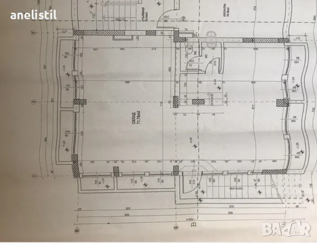 Собствен Склад/ателие 80,78 м² с отделен вход, промишлен ток и естествена светлина – до метро