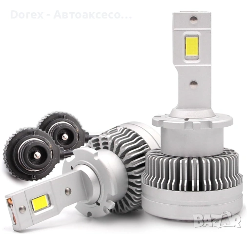 Комплект 2 броя LED диодни крушки D2S за xenon 12-24V 50000lm Canbus без грешки 6000K